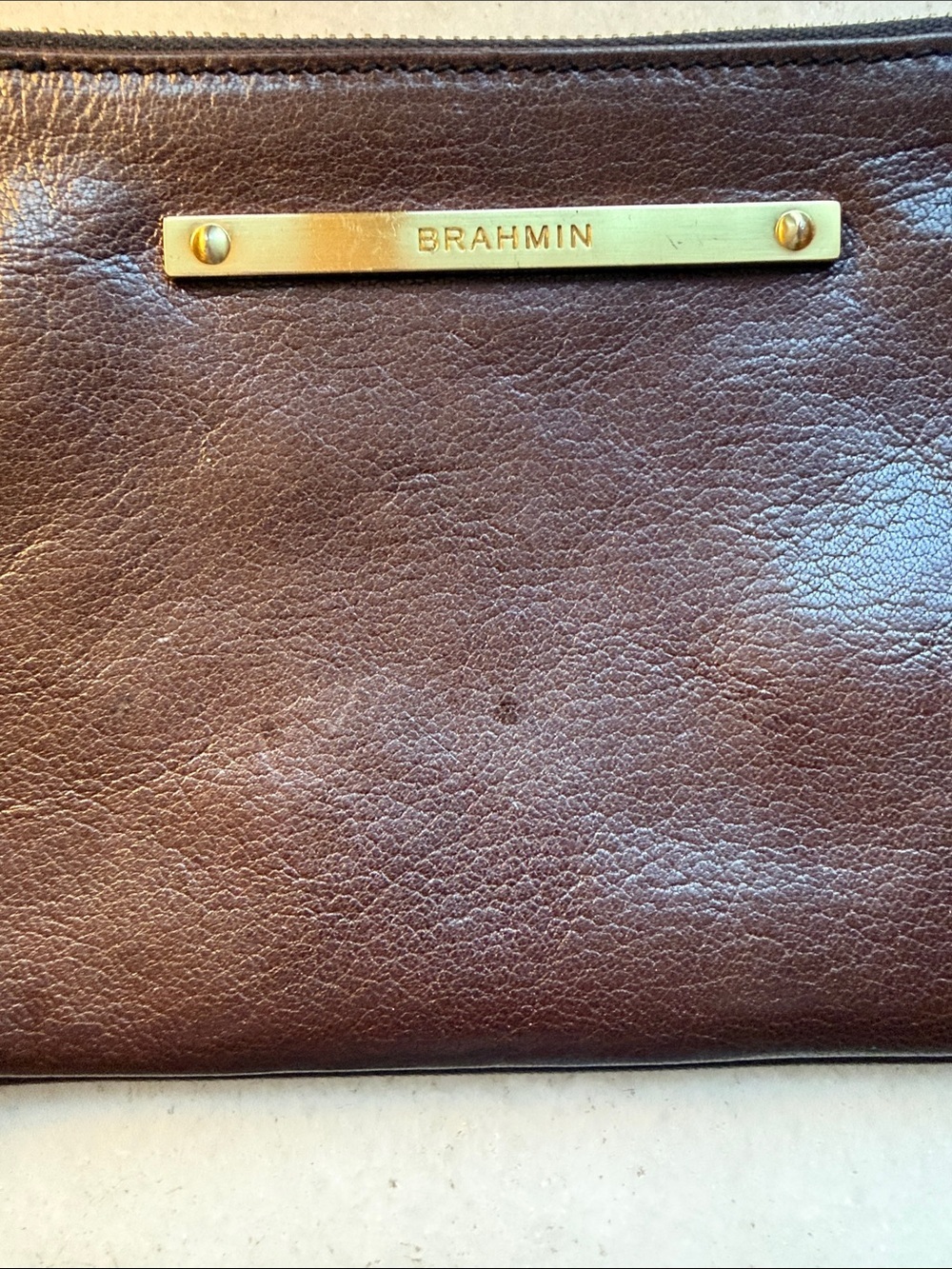 Vintage Brahmin Smooth Leather Wristlet - Picture 3 of 5